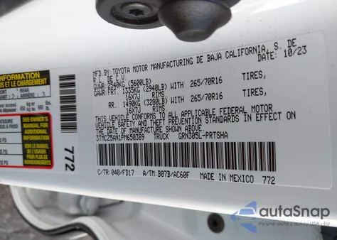 2023 Toyota Tacoma Trd Off Road z USA, uszkodzony, nr VIN 3TMCZ5AN1PM650389